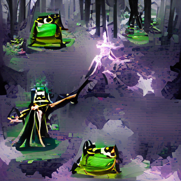 Enchanted Forest: Wizard and Frog