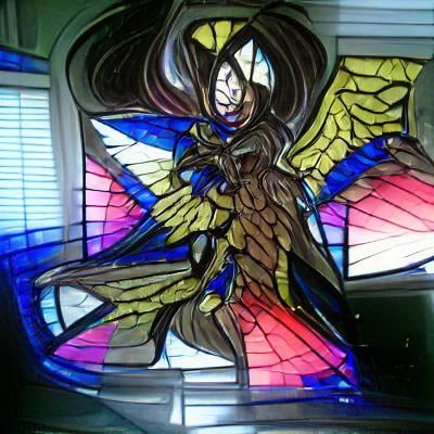 Stained Glass Seraphim Angel