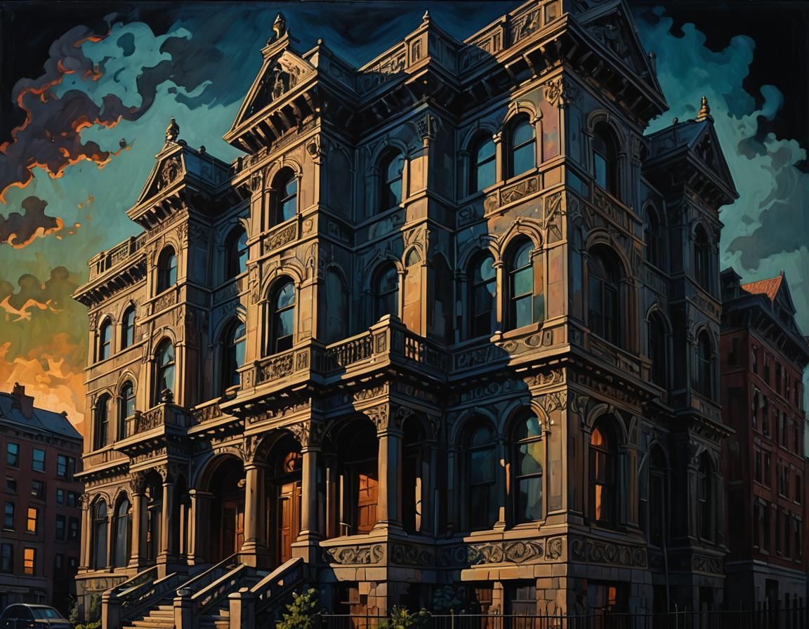 Fletcher Memorial in Ashcan School Style