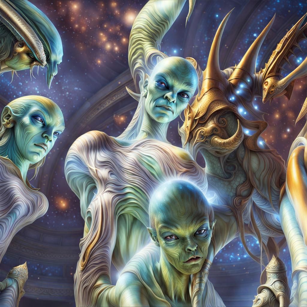 Photorealistic Aliens in Exotic Fashion: Hyperreal Photograp...