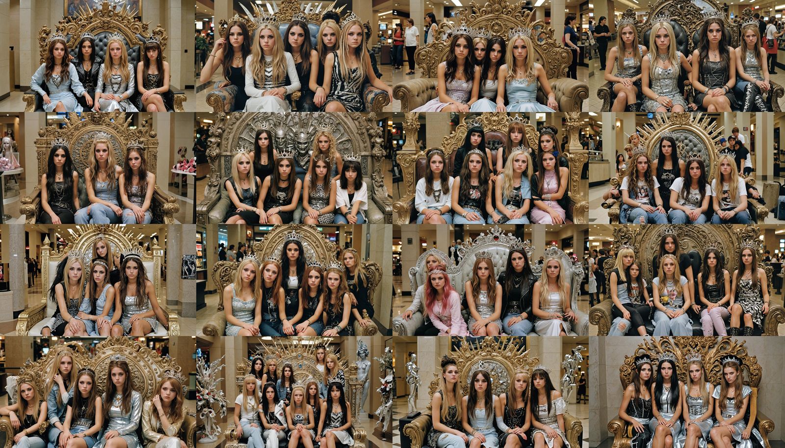 Y2K Scene Girls Portrait in Digital Anime Style