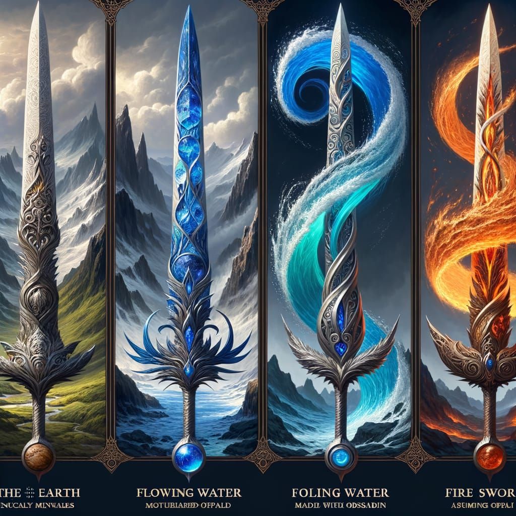 Swords of the Elements: Earth, Water, Wind, and Fire
