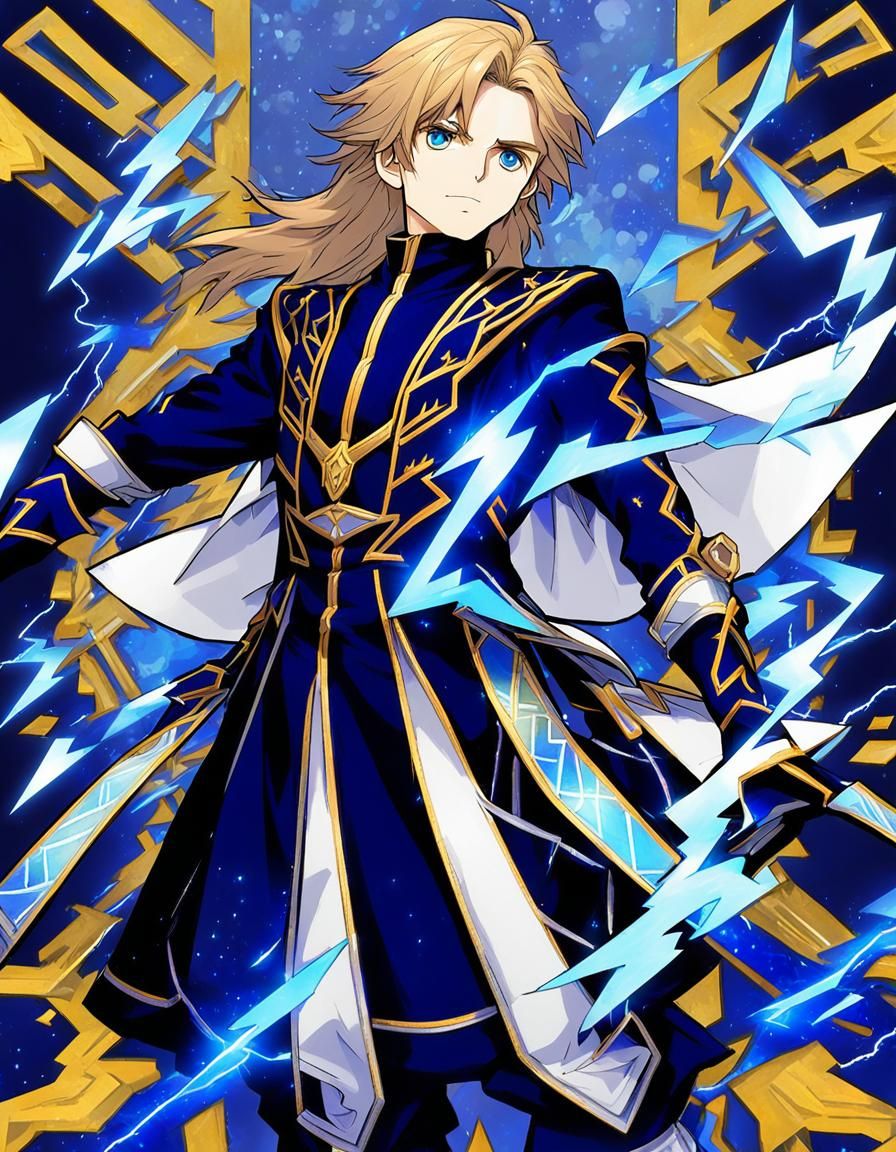Teenage Boy Wielding Lightning Magic