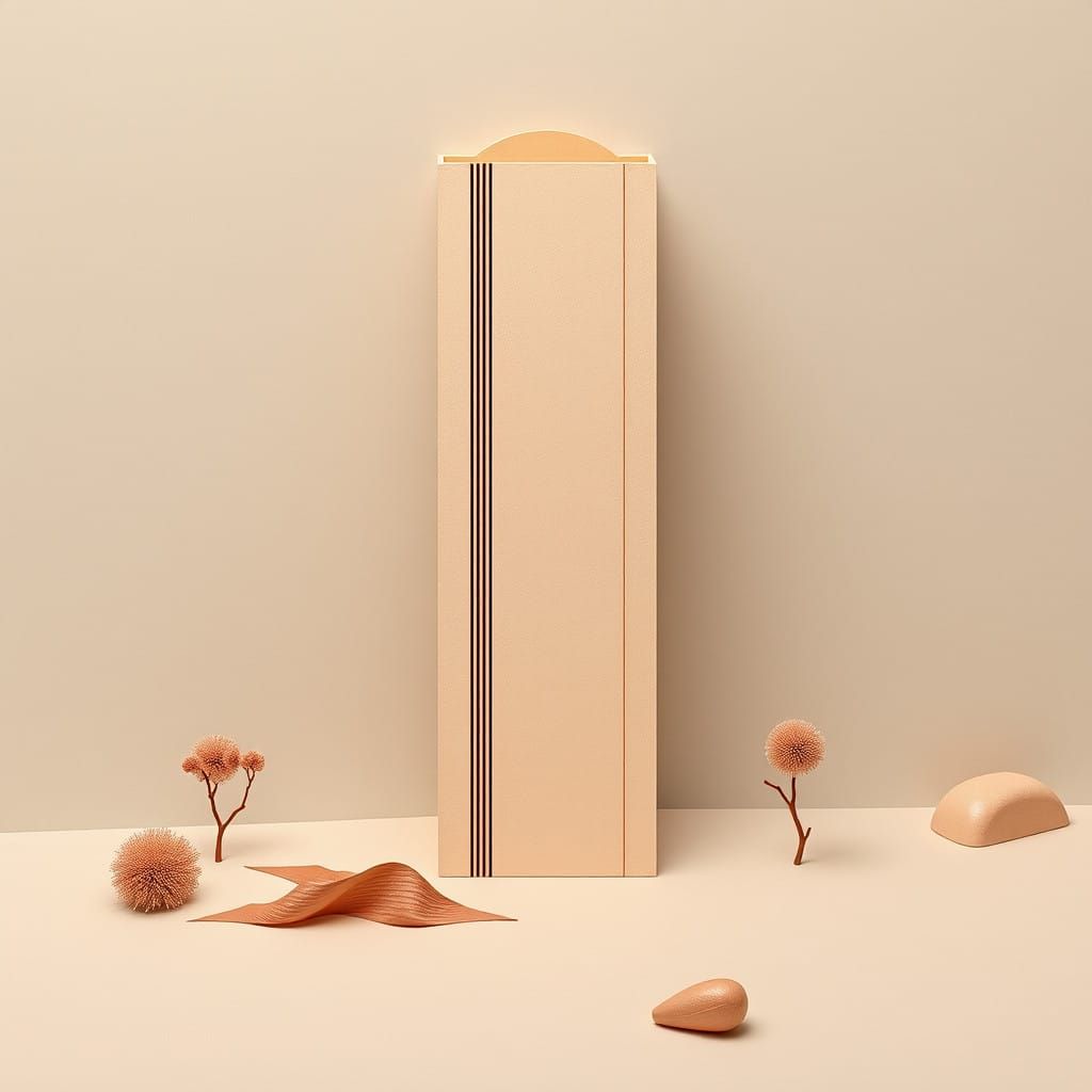 Sleek Geometric Bookmark Design in Minimalist Style