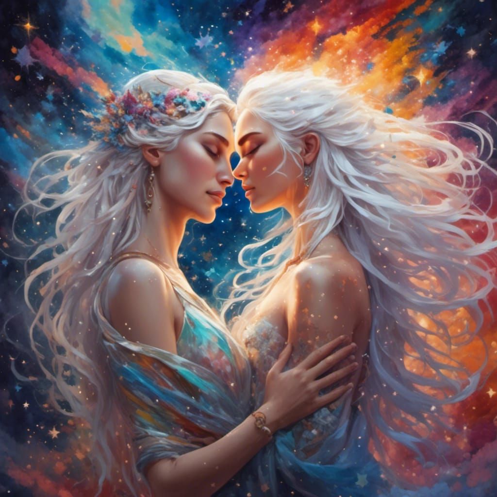 Dreamlike Gods Embrace: Hyperrealistic Concept Art