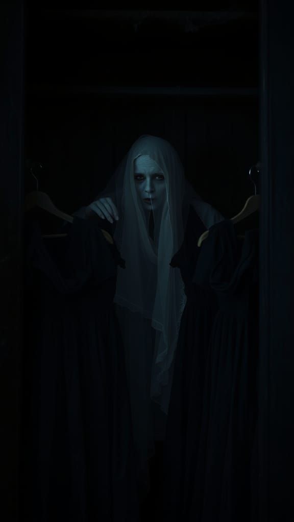 Ethereal Ghost Lurks in Dark, Ancient Cupboard