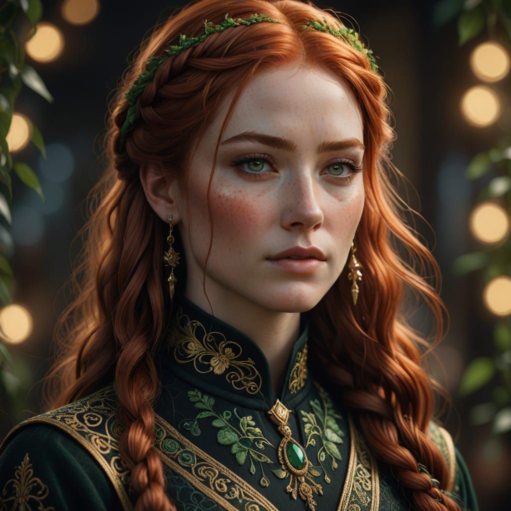 Ethereal Beauty in a Regal Portrait