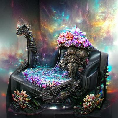 Ornate Floral Throne in Astral Style