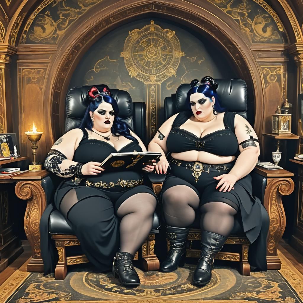 Gothic Couple Gaming in Neon Dystopia