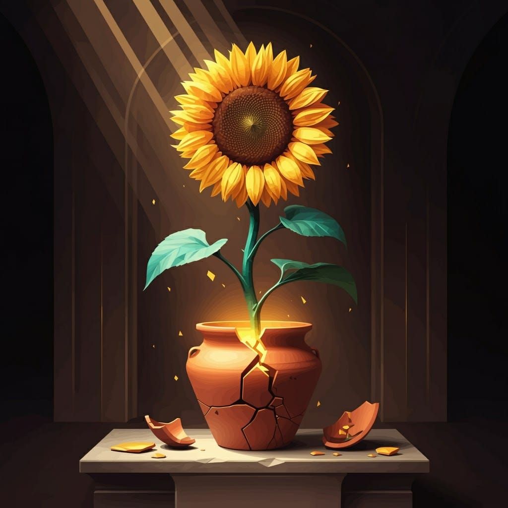 Golden Sunflower Blooms with Radiant Beauty