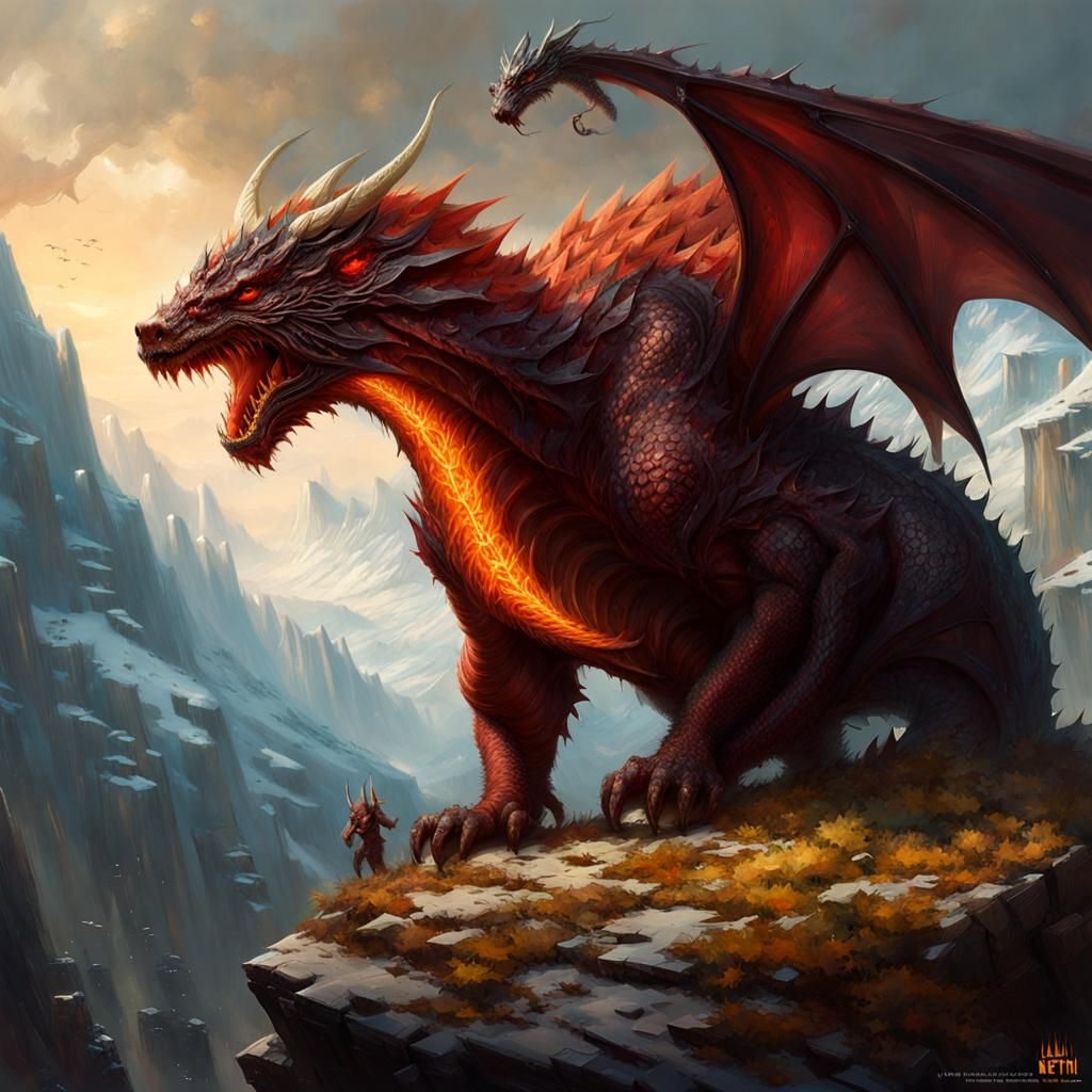 Hyper Detailed Dragon Bear Concept Art