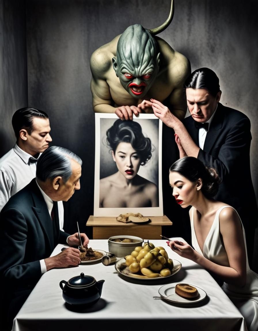 Abstract Portraits Inspired by 1950s Magazines