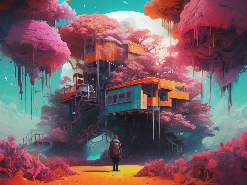 Vibrant Street Art Scene Teeming with Life