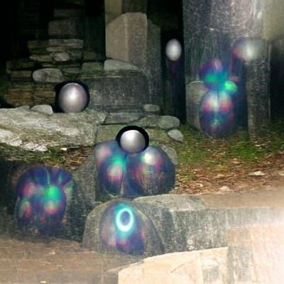 Mysterious Floating Orbs in Dark Space