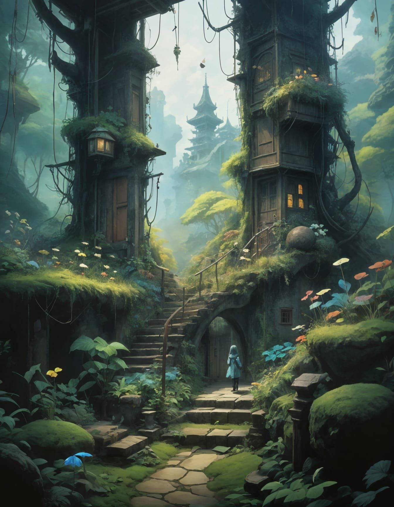 Ethereal Secret Garden Revealed in Stunning Isometric Compos...