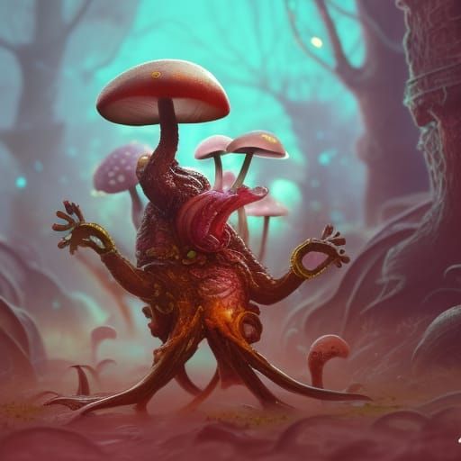 Fantastical Mushroom Character Concept Art