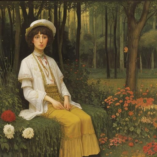 Victorian Fairies in Dreamlike Landscape