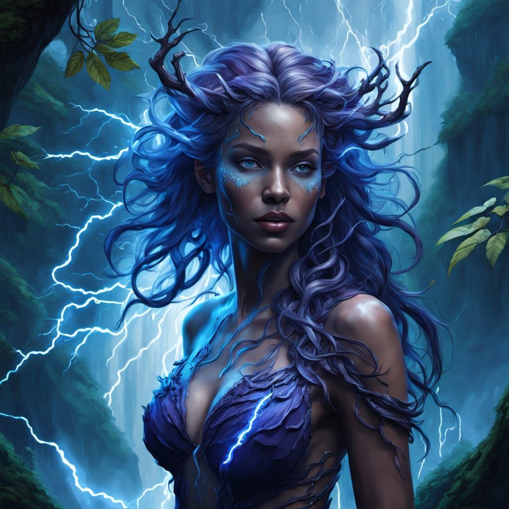 Storm Dryad in Mystical Forest