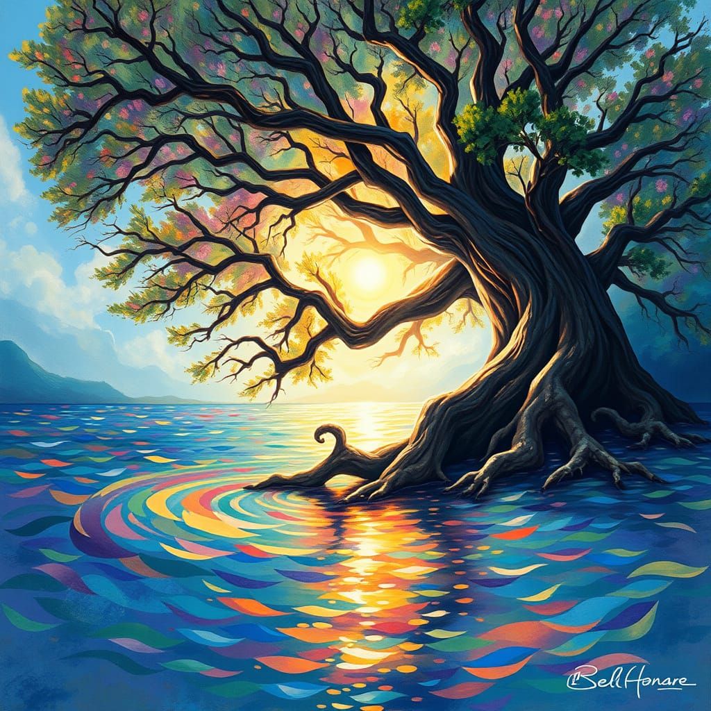 Surreal Nature Masterpiece in Vibrant Colors