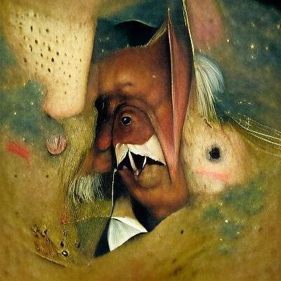 Grotesque Face in the Style of Bosch