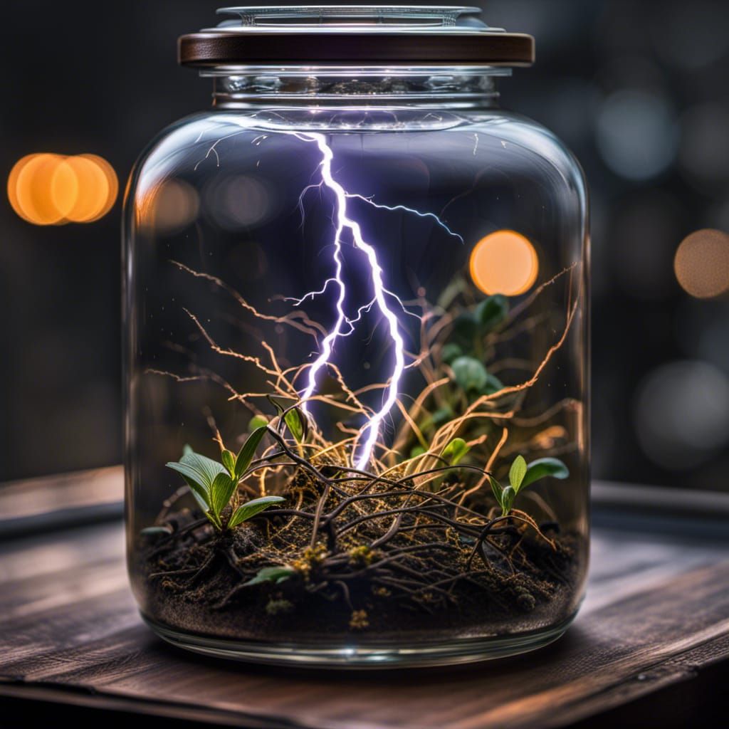 Lightning in a Jar: Hyperrealistic Still Life