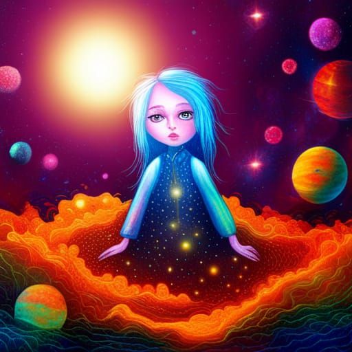 Holographic Cosmic Doll by Pablo Amaringo
