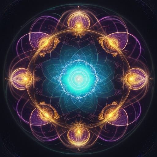 Dreamlike Radiant Bloom in Cosmic Digital Art