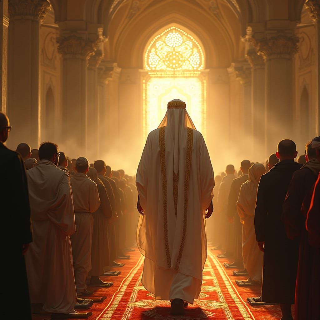 Imam Mahdi Enters Al Aqsa Mosque in Golden Splendor