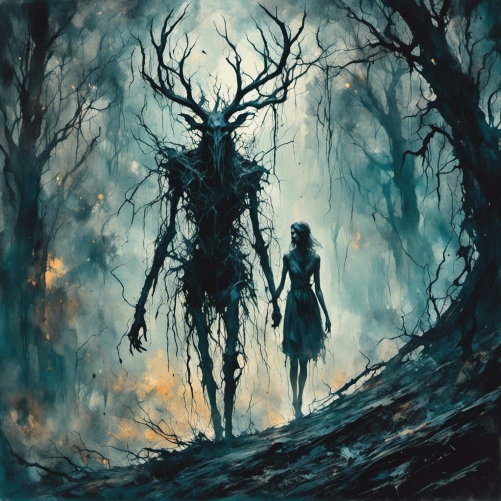 Giant Wendigo Stalks Hikers at Night