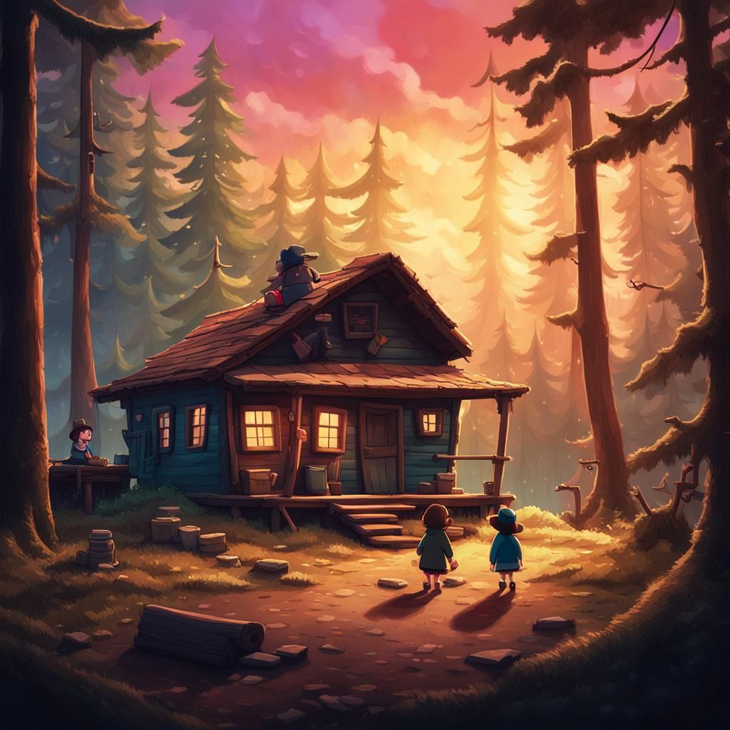 Dipper and Mabel at the Mystery Shack: Cinematic Still