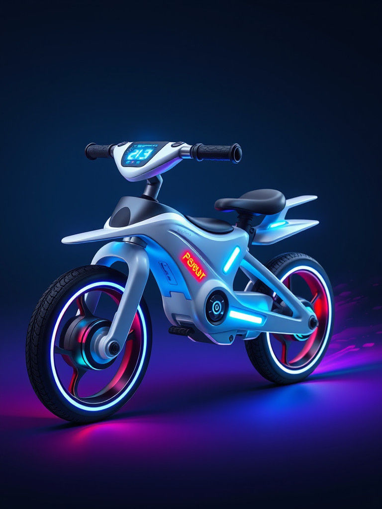 Futuristic Flying Push Bike for Toddlers: Sleek Design