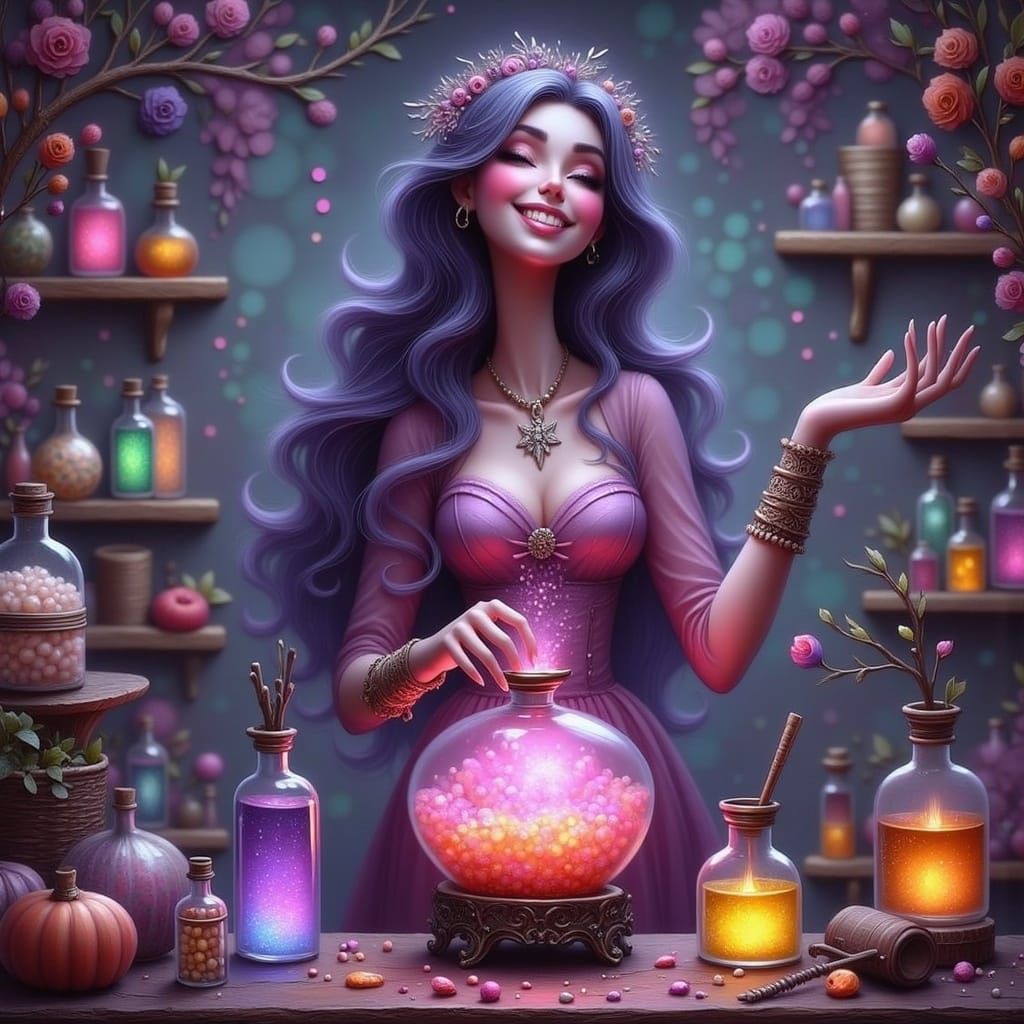 Magical Potion Shop 3D Model in Whimsical Style