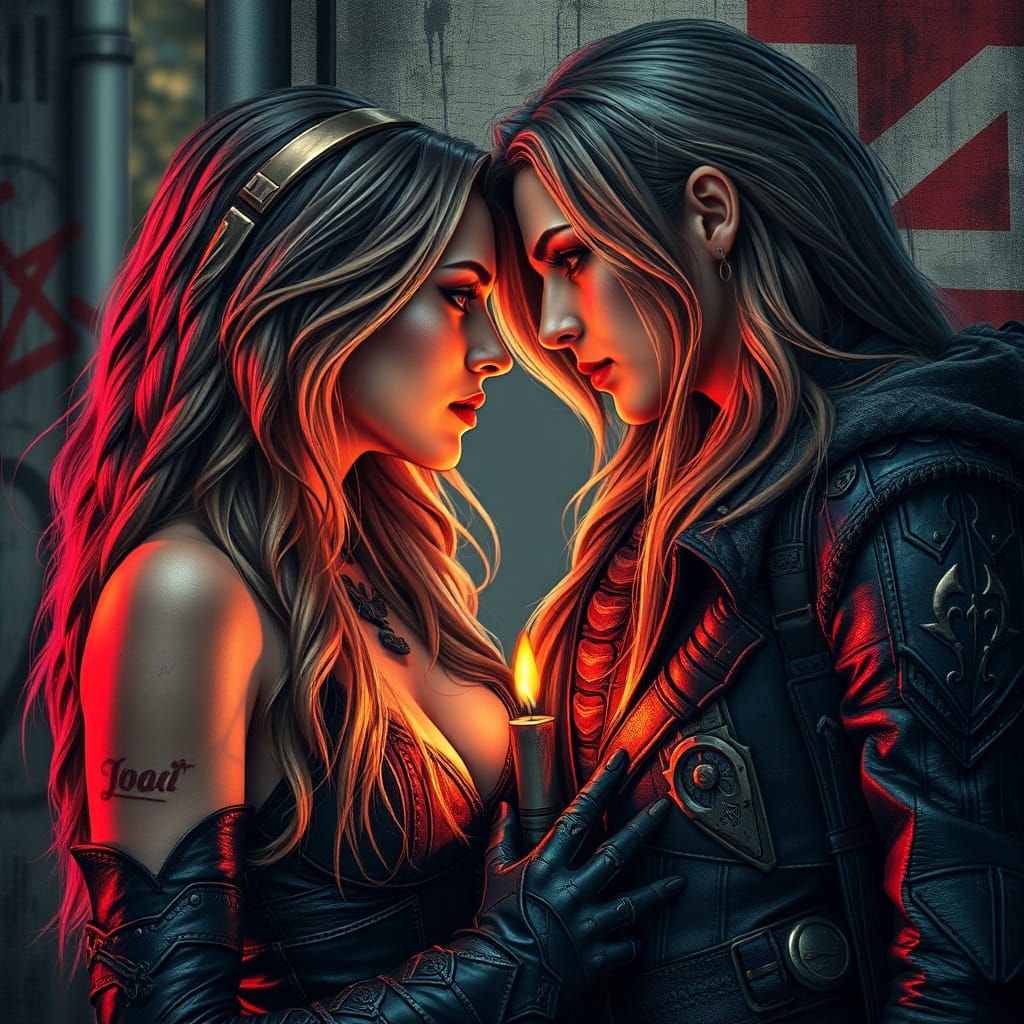 Epic Digital Romance: Sara and Nyssa in a Graffiti-Lit World