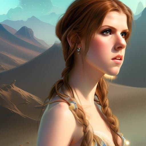 Space Princess Portrait in Star Wars Desert