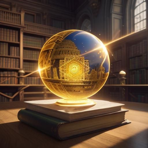 Radiant Crystal Ball Reveals Children's Story in Gold