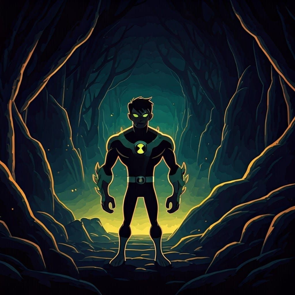 Ben 10 in Dark Fantasy Anime Style