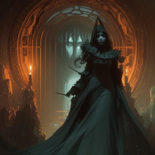 Dark Fantasy Salem Witch Concept Art