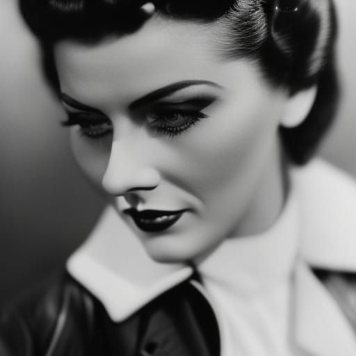 Rockabilly Girl in 1950s Style Photograph