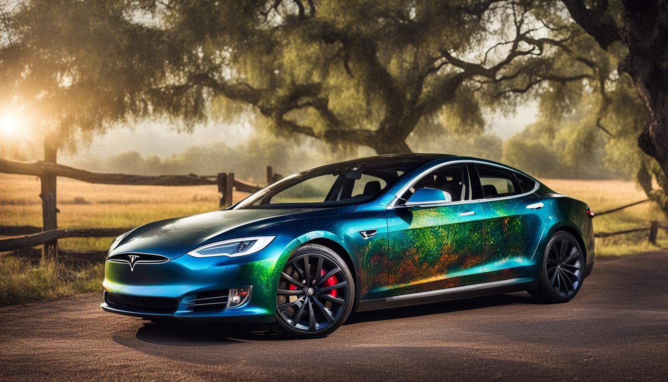 Chameleon Tesla Model S Country Scene