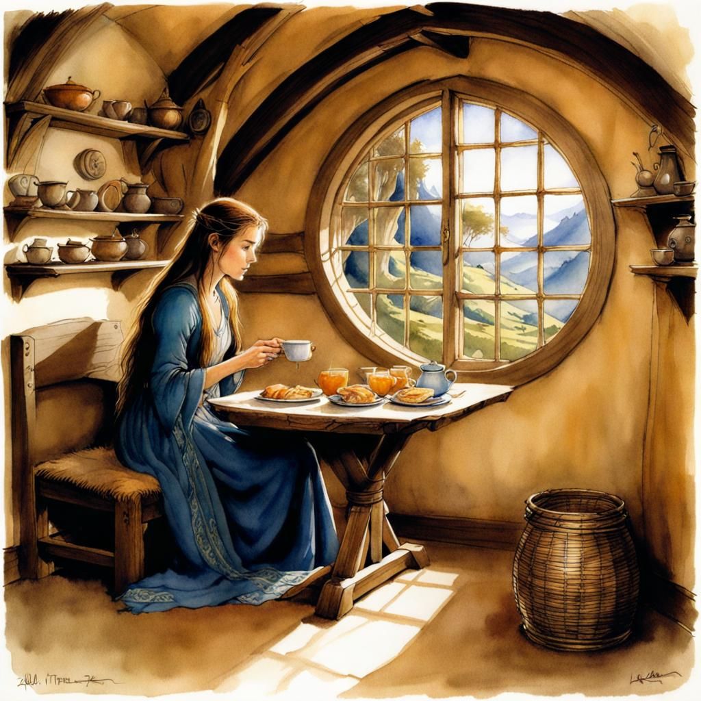 Hobbit Breakfast in Homely Hobbit Hole
