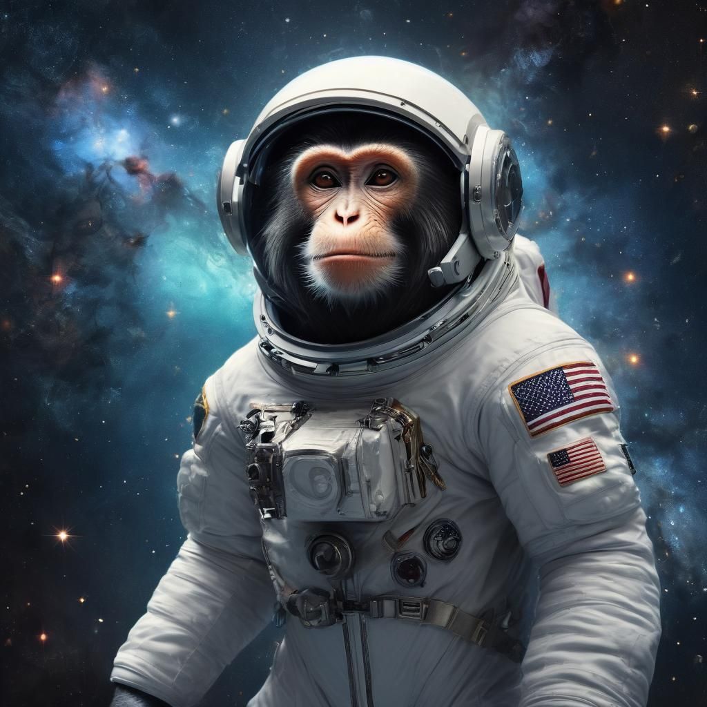 a monkey in space