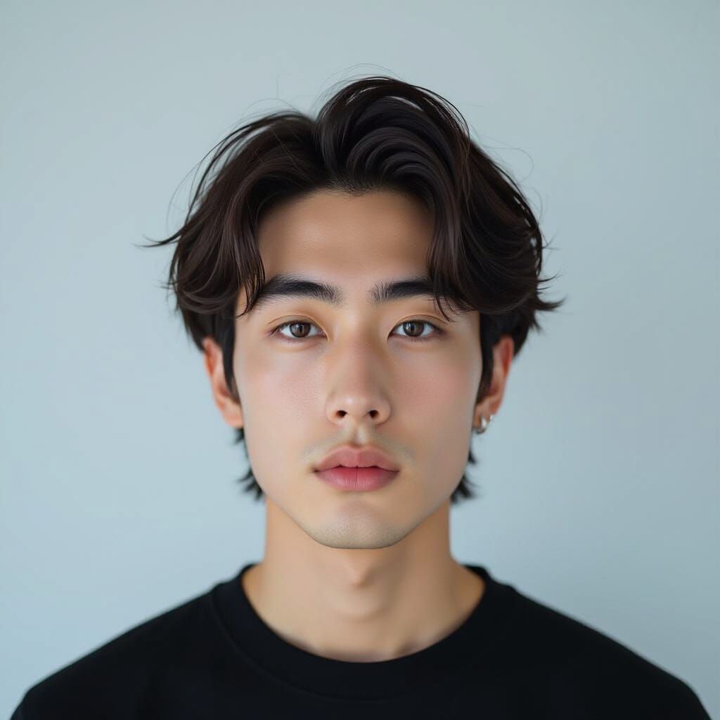 Young Japanese Man, Hyper-Flash Fashion Photo