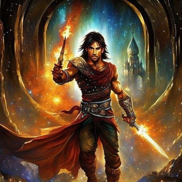 Sparkling Prince of Persia in Impasto Style