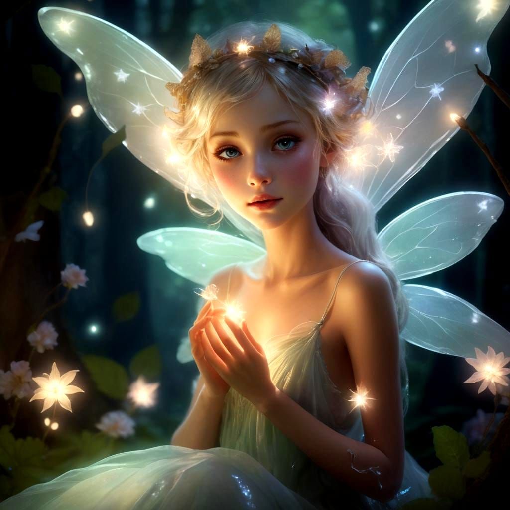 Ethereal Fairy in Mystical Forest Glade