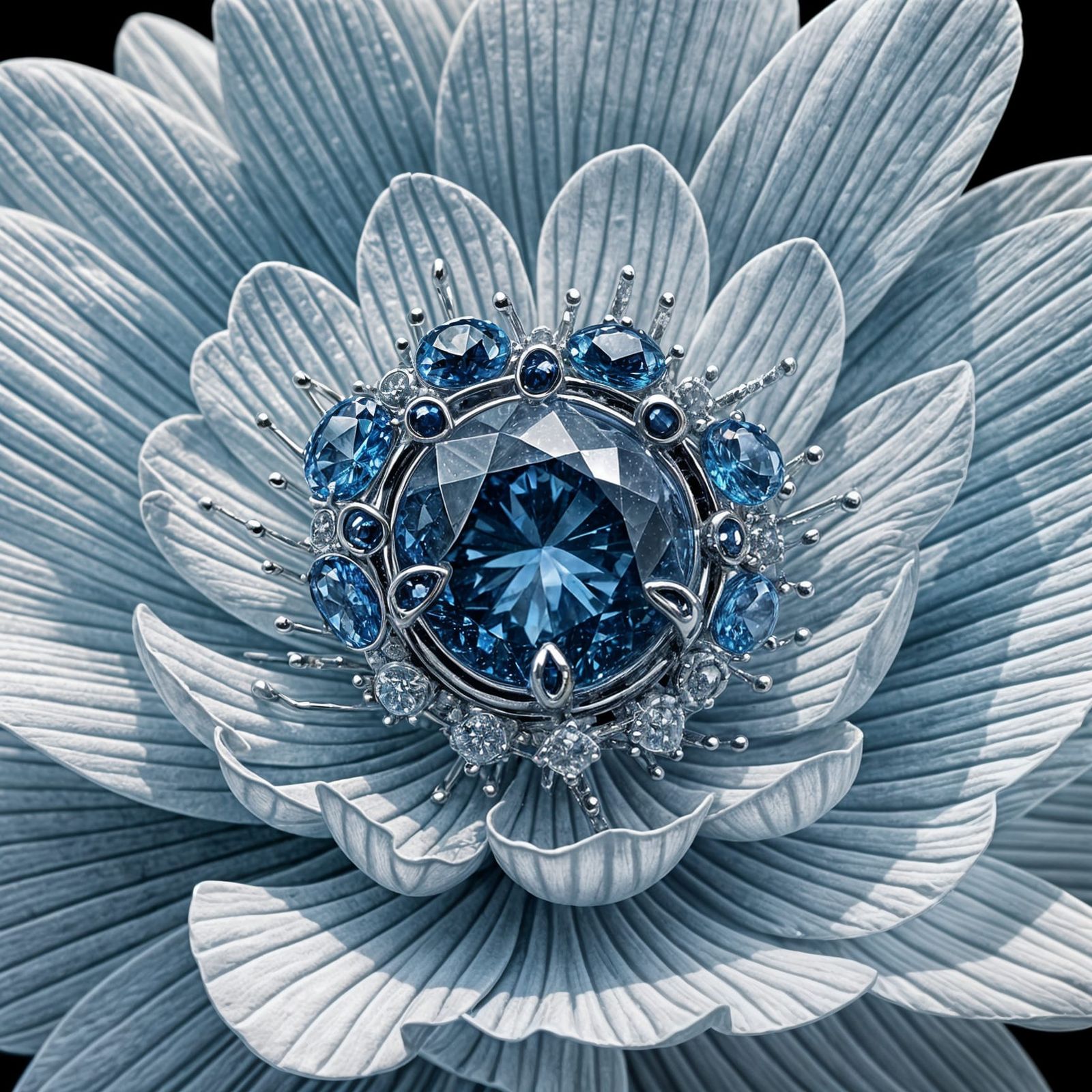 Luxurious Sapphire Engagement Ring with Bluebonnets