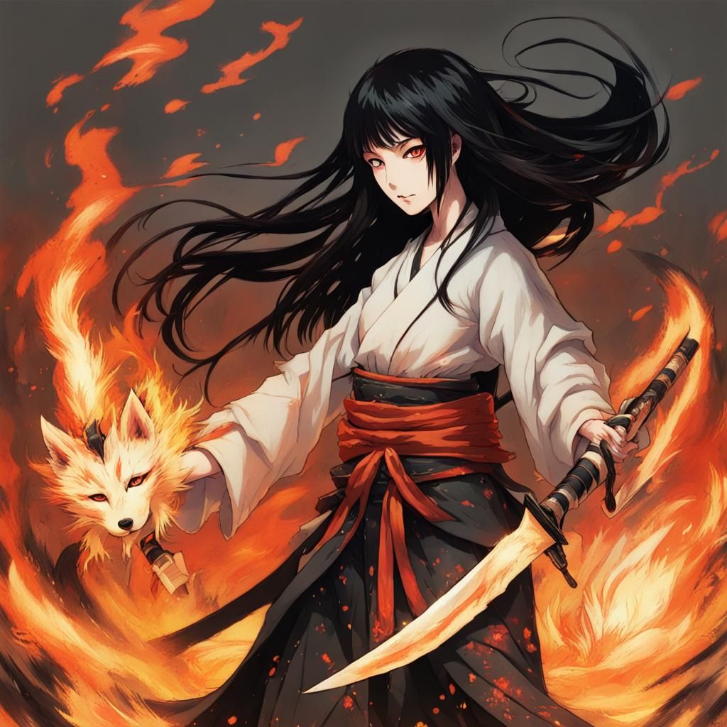 Kitsune of Fire and Blades