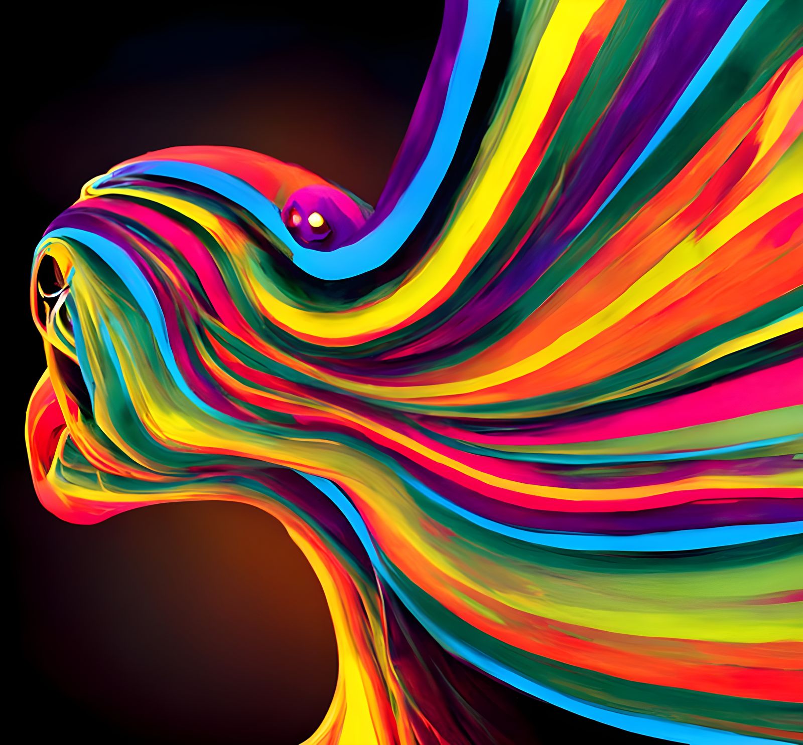 Colorful Nebula in Kinetic Pointillism Style