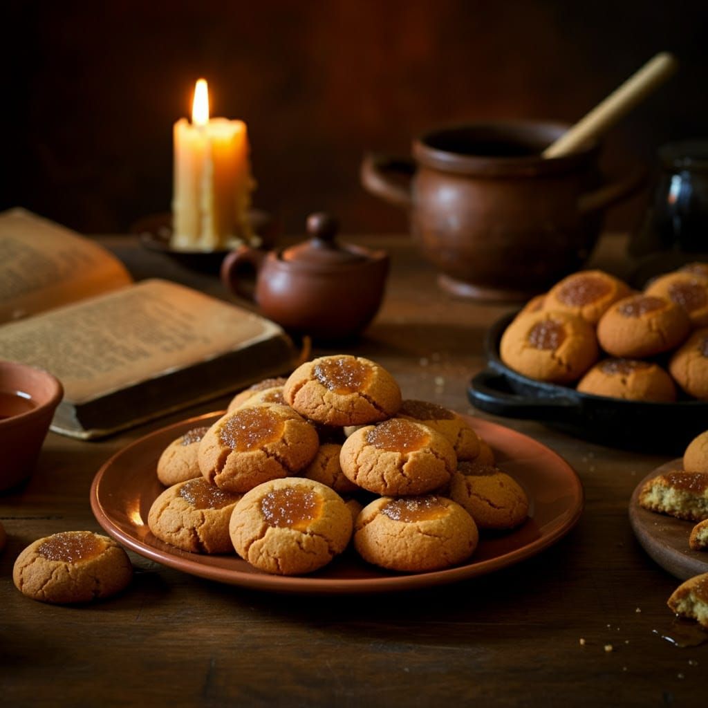 Wild Spiced Honey Cookies in Renaissance Still Life
