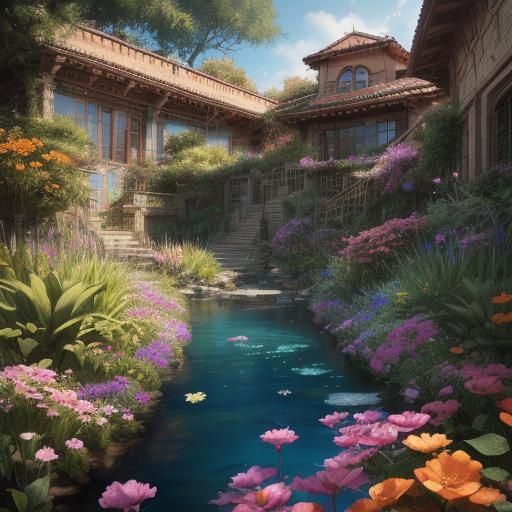 Idyllic Mediterranean Villa with Glitter Garden