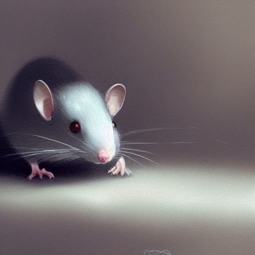 Sinister Gray and White Mouse